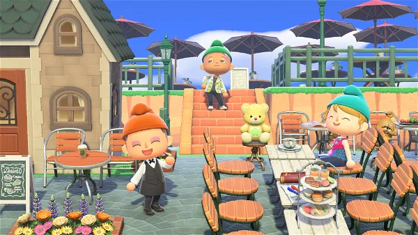 A whimsical illustration of Animal Crossing characters boarding a cruise ship, with the words "New Horizons DLC Speculations