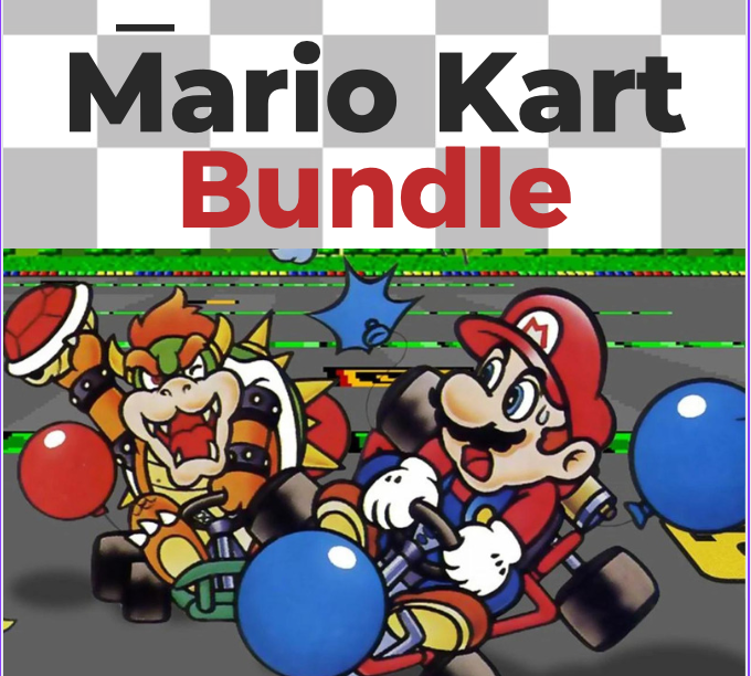 Mario and Bowser in Mario Kart