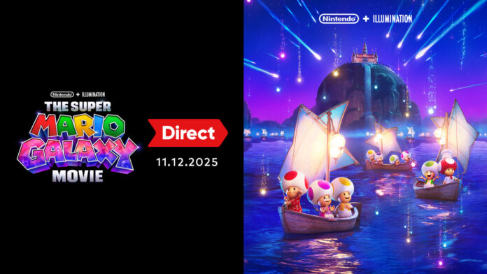 Toads in boats Nintendo Direct — The Super Mario Galaxy Movie Trailer Premiere
